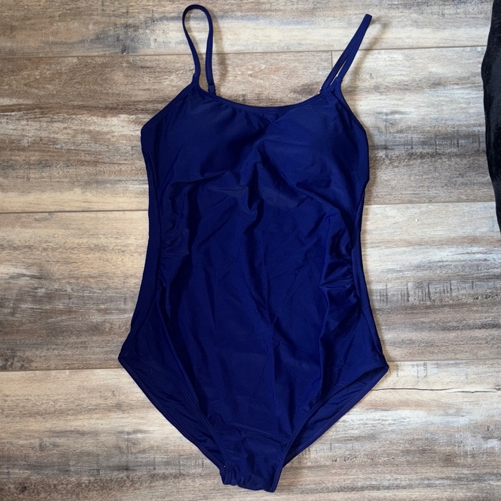 Elegant Navy Blue Women's One Piece Swimsuit NEW